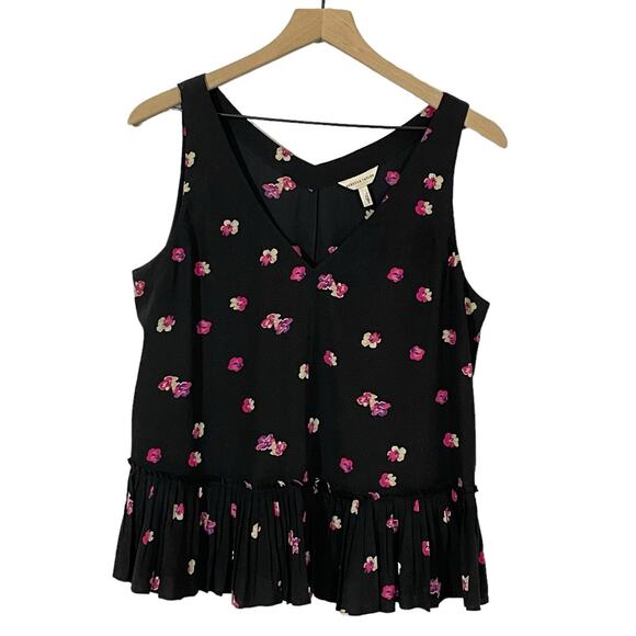 Rebecca Taylor Floriana Floral Stretch Silk Tank - Black - 8* - Picture 5 of 15
